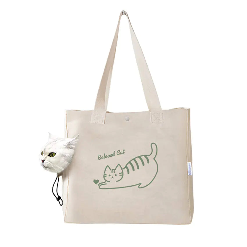 Portable Canvas Print Handbag for Pets