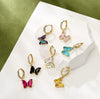 Sweet Fresh Style Butterfly Earrings with Diamonds