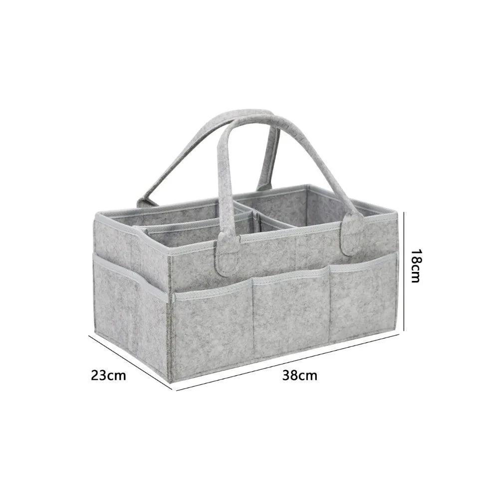 Baby Stroller Organizer - Foldable Mommy Tote Bag & Diaper Storage Hanging Basket | Portable & Thicken Design for Easy Access