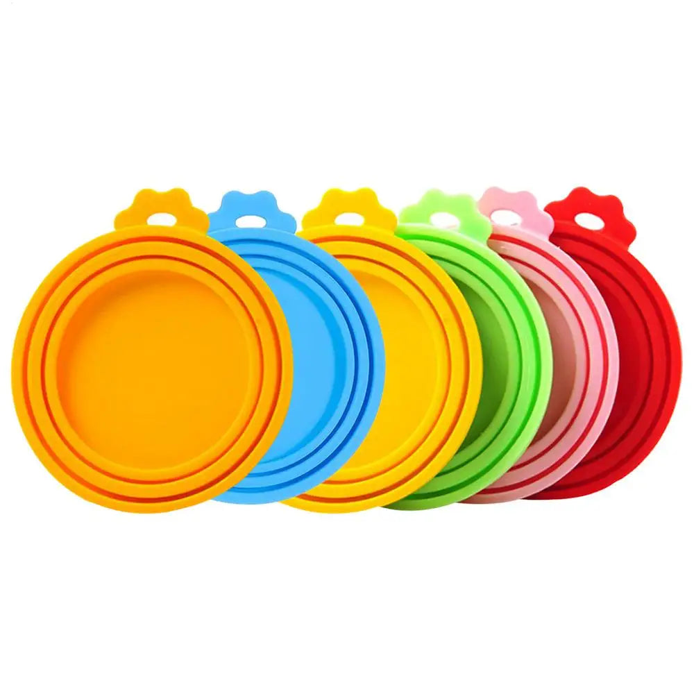 Silicone Canned Lid Reusable Pet Food Can Cover Silicone Dog Cat Storage Tin Cover Lid Seal Cover Keeps Food Fresh Pet Supplies