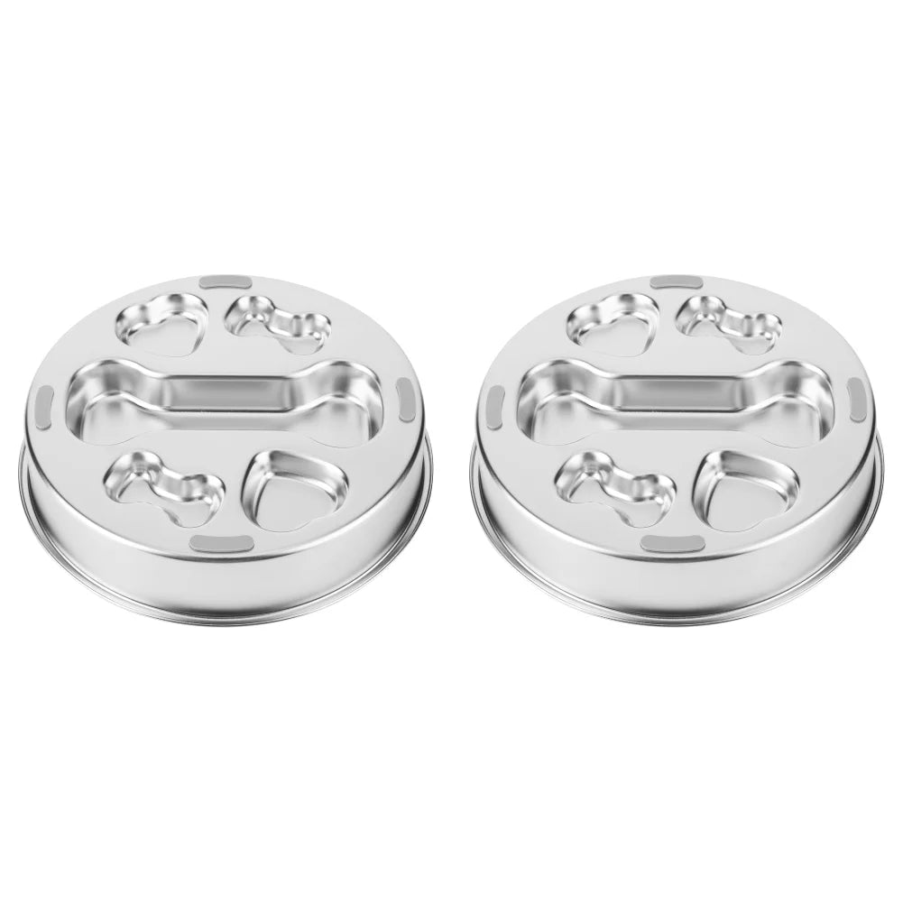 304 Stainless Steel Slow Feeder Dog Bowls with Non-Slip Mat Dog Wat Anti-Choking Pet Food Bowls for Small & Medium Dogs