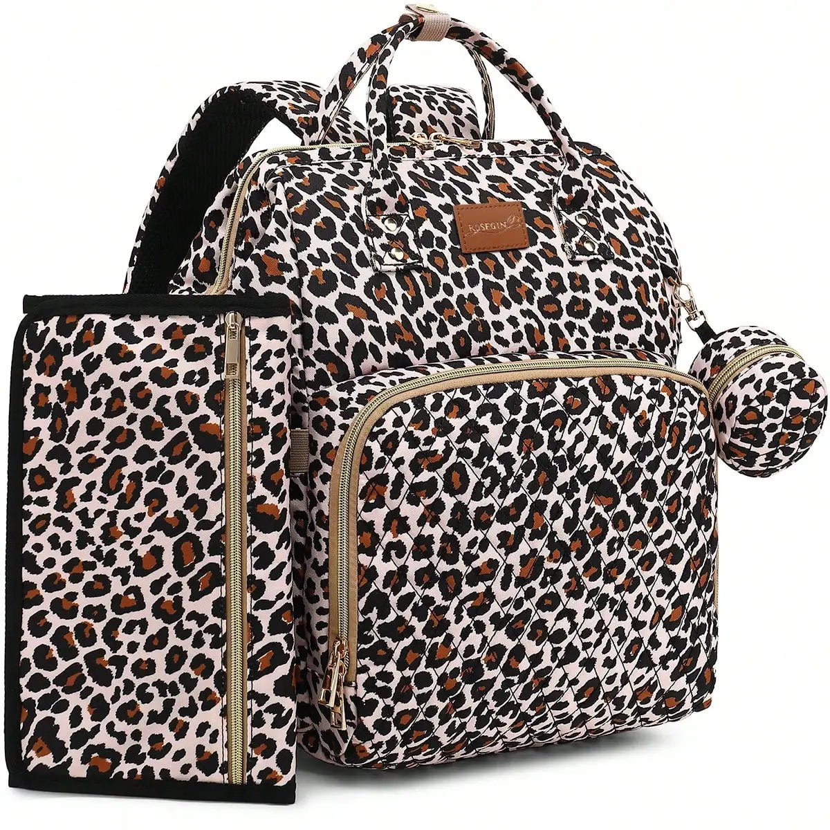 Diaper Bag Backpack With Changing Pad Pacifier Case, Baby Bag for Boy Girl Toddler Waterproof Travel Diaper Bag for Mom