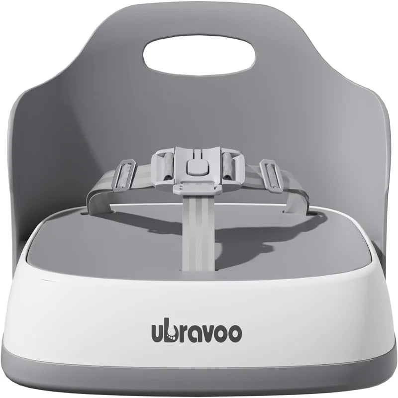 Portable Children's Booster Seat for Dining - Travel High Chair with 3-Point Harness & 2 Adjustable Straps, Washable Design