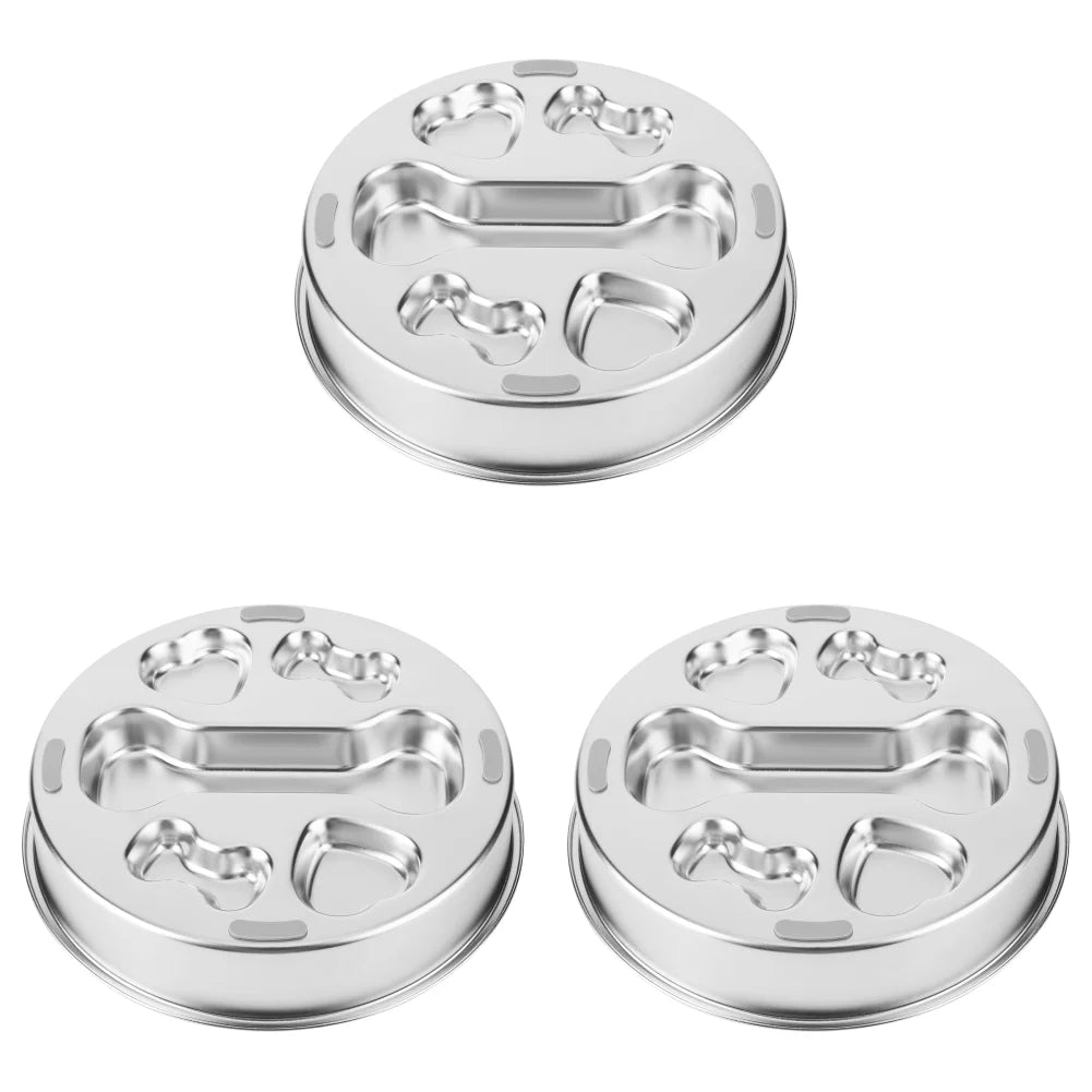 304 Stainless Steel Slow Feeder Dog Bowls with Non-Slip Mat Dog Wat Anti-Choking Pet Food Bowls for Small & Medium Dogs