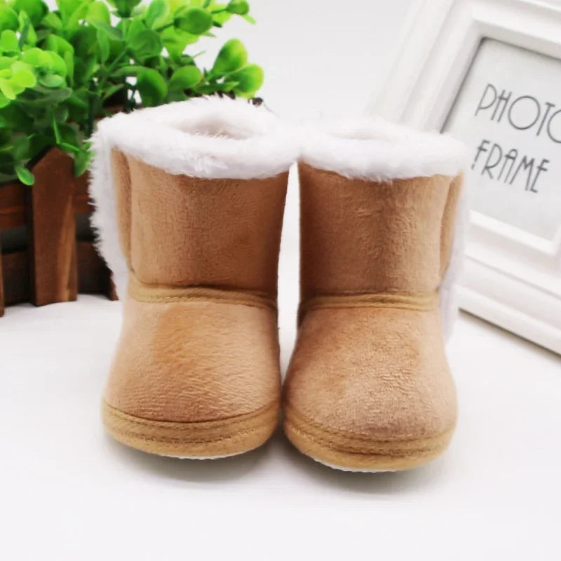 Baby Girls Boys Snow Boots Autumn Winter Warm Infant Cotton Shoes Non-slip Soft Sole Toddler First Walkers Newborn Casual Boots