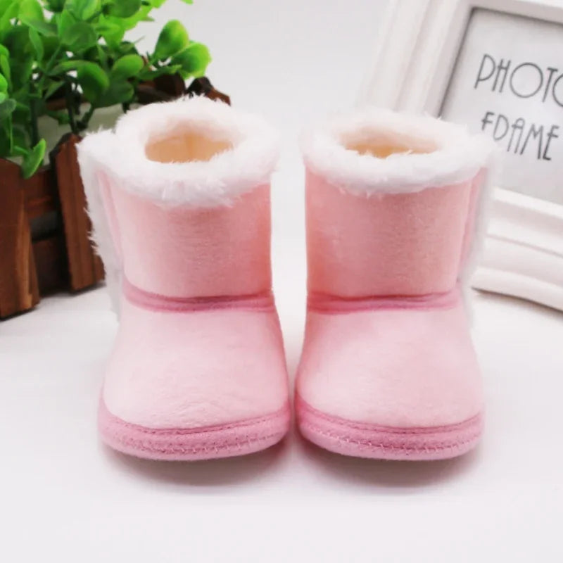 Baby Girls Boys Snow Boots Autumn Winter Warm Infant Cotton Shoes Non-slip Soft Sole Toddler First Walkers Newborn Casual Boots