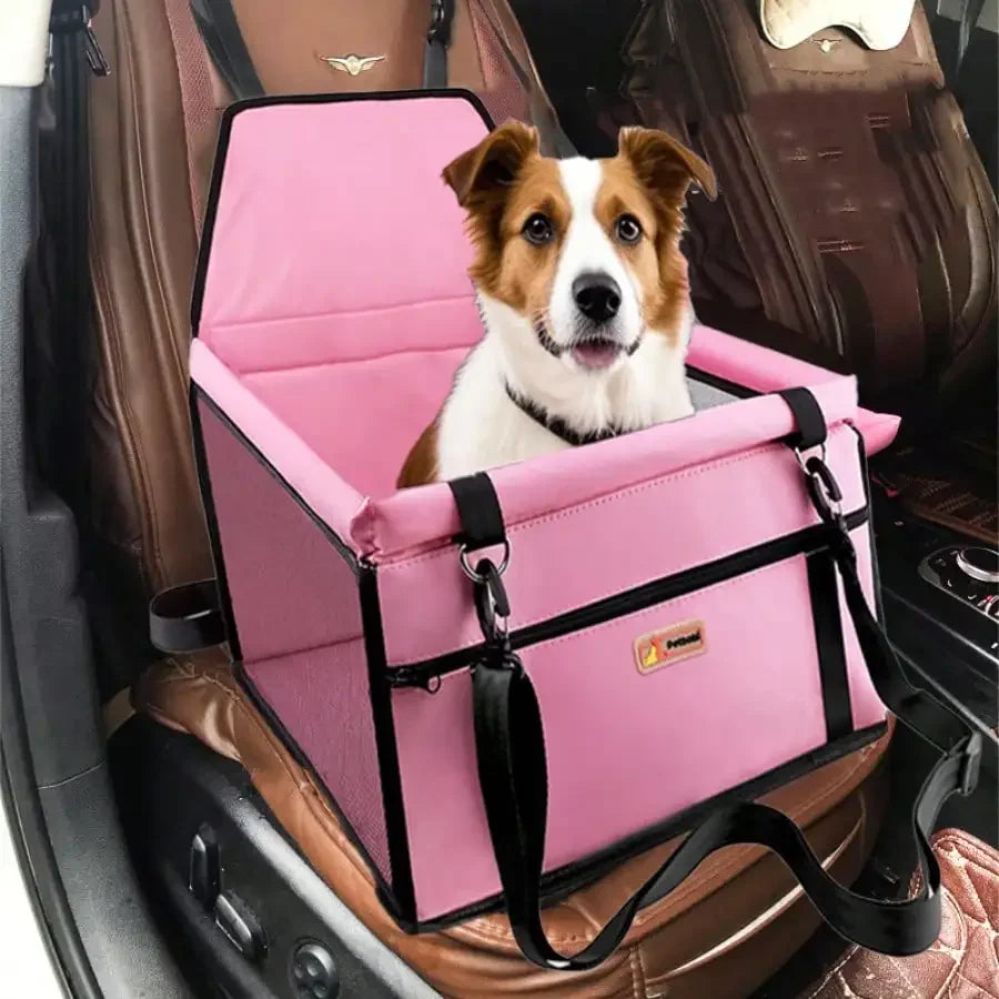 Small Dogs Cats Portable Foldable Pet Car Seat Carrier Durable Polyester Mesh Window Easy to Disassemble Travel Safety Pet Car