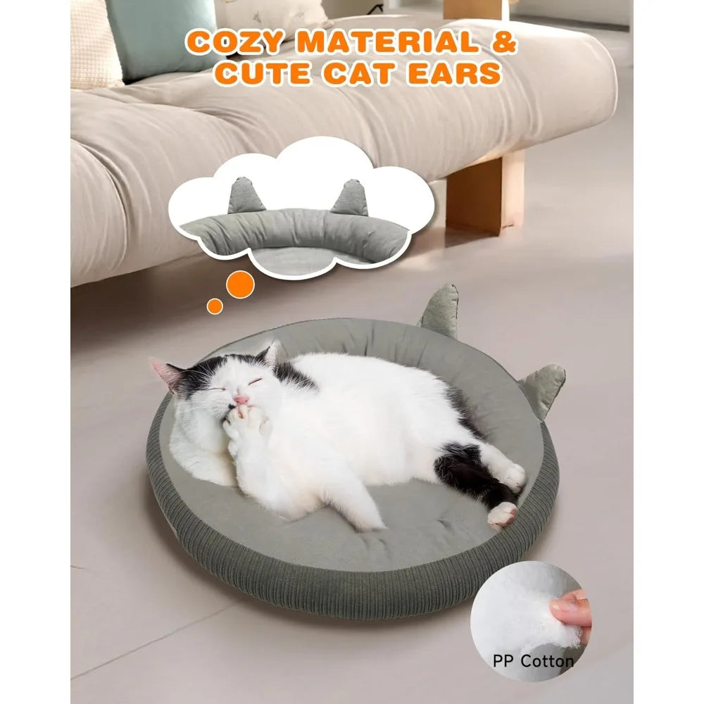 Cat Bed Indoor Pets – Adjustable Temperature 86-131℉ Heating Pad with Timer, Chew Resistant 87 Inch Cord, Washable Co