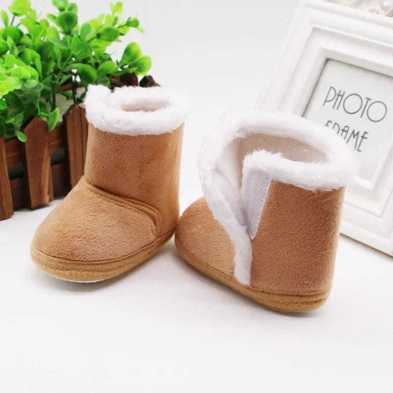Baby Girls Boys Snow Boots Autumn Winter Warm Infant Cotton Shoes Non-slip Soft Sole Toddler First Walkers Newborn Casual Boots