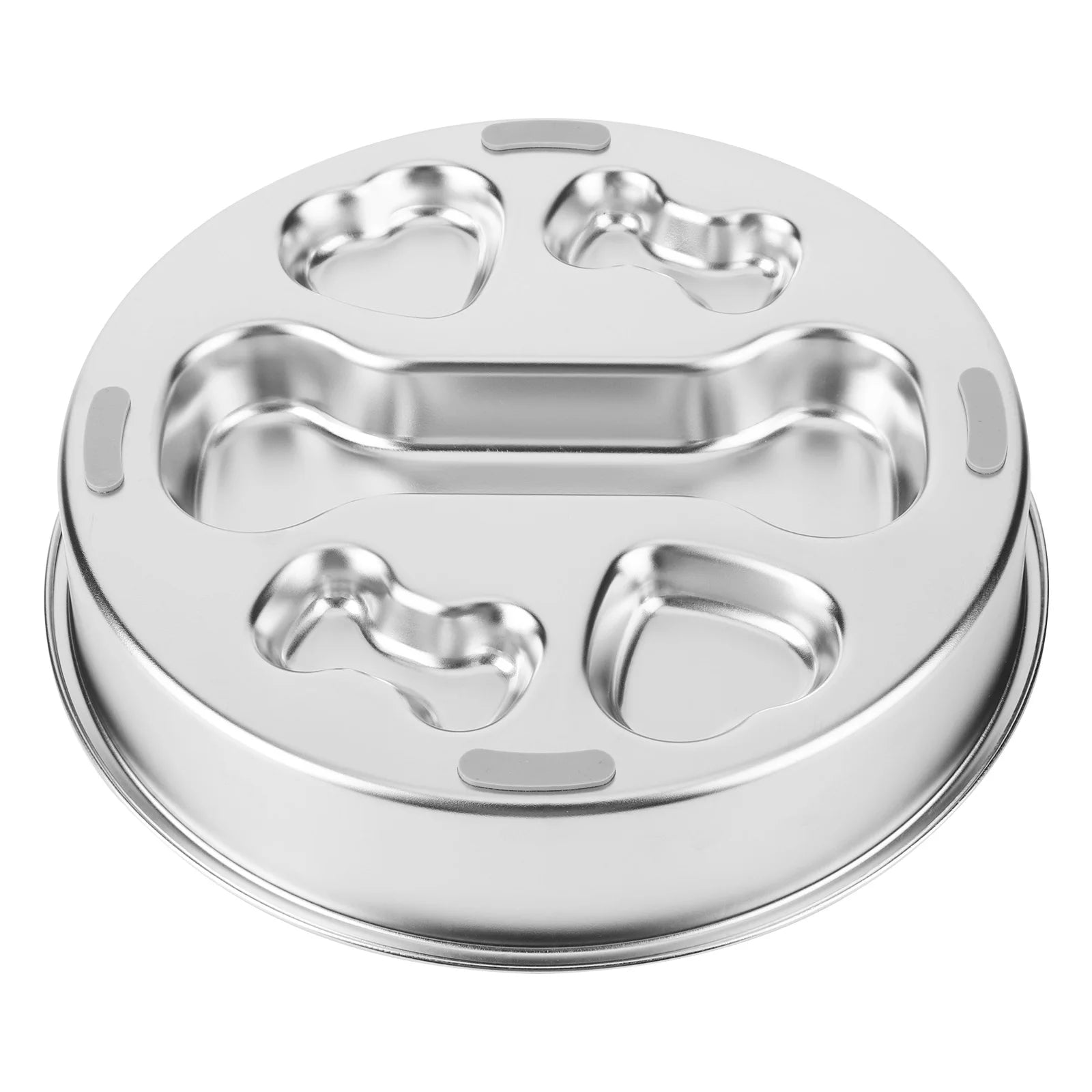 304 Stainless Steel Slow Feeder Dog Bowls with Non-Slip Mat Dog Wat Anti-Choking Pet Food Bowls for Small & Medium Dogs
