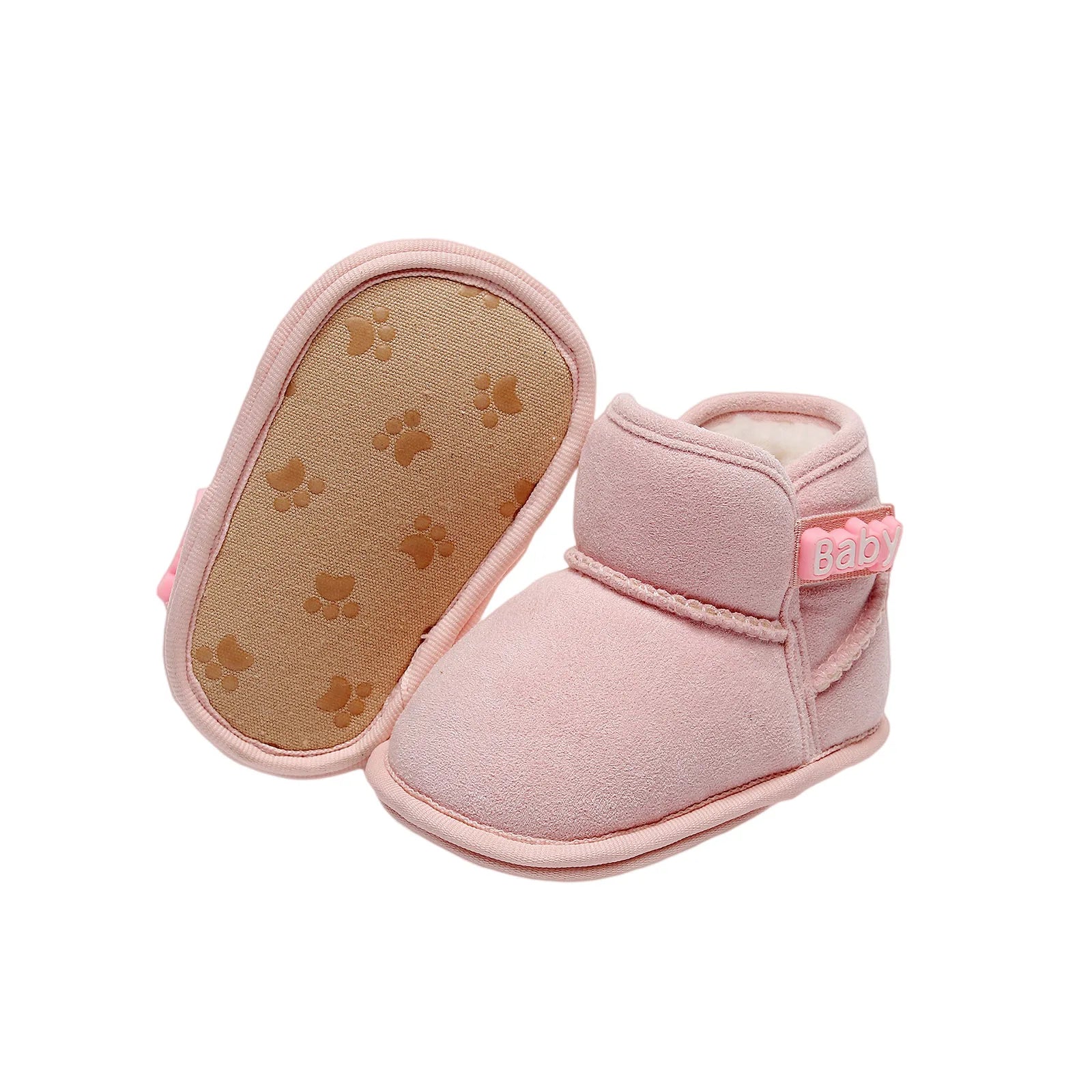 Baby Girls Boys Winter Ankle Boots Non-slip Newborn Snow Shoes Soft Bottom Fleece Warm Flats Casual Toddler Infant Walking Shoes