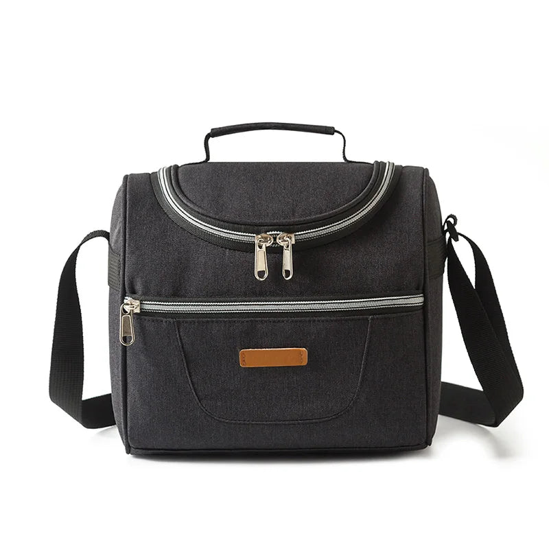 New Cartoon Printing Tote Cooler Lunch Bags Portable Outdoor Picnic Office School Insulation Bag with Shoulder Strap