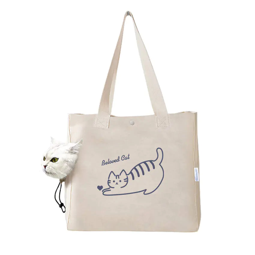 Portable Canvas Print Handbag for Pets