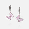 Sweet Fresh Style Butterfly Earrings with Diamonds