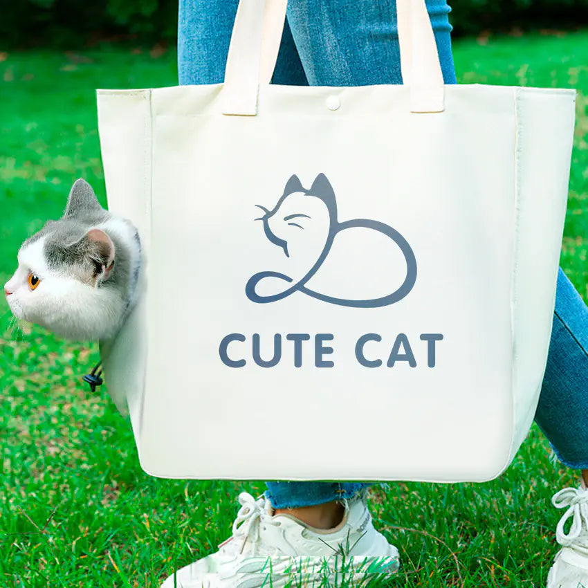 Portable Canvas Print Handbag for Pets